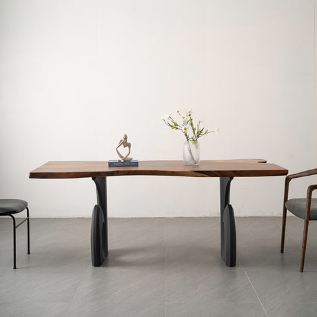 Metal Table Legs - 406 Luma - 17W, 28H inch - Set of 2 pcs metal table legs furniture dining table iron table legs hallway table sofa live edge table legs flowyline design industrial & rustic style heavy duty flowyline design