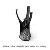 Counter metal table base 608 Namu 36 inch height with tree stump design in black powder-coated steel