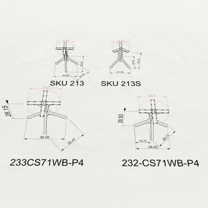 Table Base 213 Wishbone 28H for Round Dining Tabletop table base metal table base dining table base table base only - 3d drawings