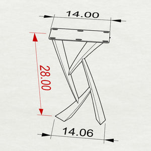 Metal Console Table Legs - 203 Draco - 14W, 28H inch - Set of 2 pcs metal table legs coffee table counter table console table dining table side table mid century modern Wood Console Table NarrowLive Edge entryway table console table narrow diy round counter height table bar table