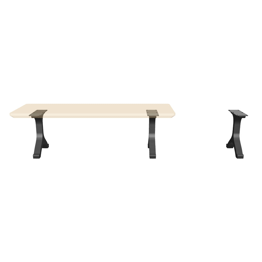 Bench Legs 101 Wishbone 16.3" H Mid-Century Modern Style