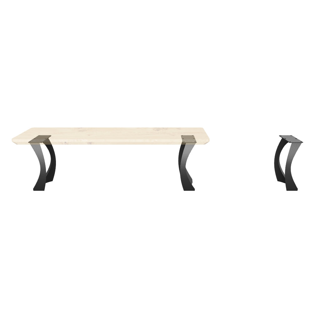 Bench Legs 105 Cleo 16H Metal Handmade Furniture