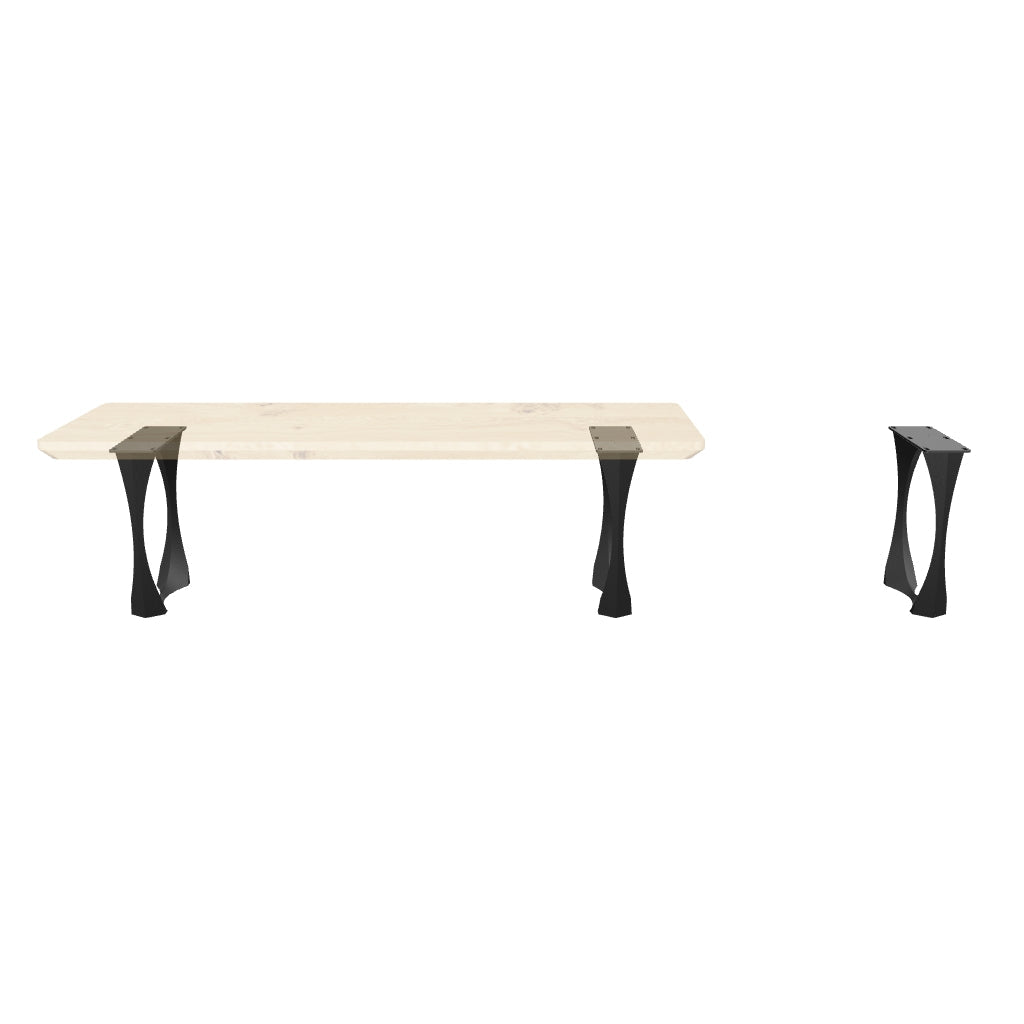 Bench Legs 110/129 Oria 16.5" H for for Live Edge and Woodworking Projects