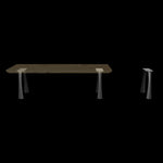 Black End Table Base 234 Nura 20" H – modern industrial table base set (2 pieces) handcrafted from 5 mm heavy-duty powder-coated steel in matte black. This compact metal side table base features a sleek minimalist silhouette and a sturdy foundation (500 lbs capacity; 10"L). A premium DIY steel table base engineered with pre-drilled mounting plates to support a heavy live-edge tabletop, wood top, or nightstand surface.