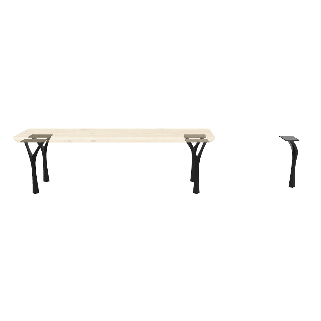 Bench Legs 118 Faras 16H Modern Steel Furniture