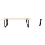 Bench Legs 123 Udo 16H Handcrafted Metal Furniture