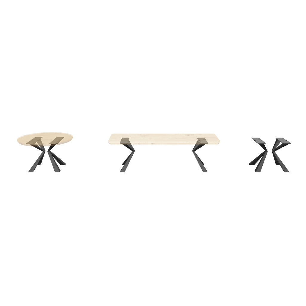 Bench Legs 125 Kheops 16H Modern Metal Furniture