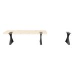 Bench Legs 126 Akro 16H for Live Edge Table Top