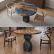 Metal Table Base 338 Eve 28.5" H – graceful and soft pedestal base handcrafted from heavy-duty powder-coated steel in matte black. This sculptural metal base features a compact, flowing curve design and a sturdy foundation (1,000 lbs capacity), specifically engineered to support a heavy live-edge tabletop, round wood top, or marble slab. A premium DIY steel table base and modern furniture foundation that brings a clean look and steady support to custom dining tables and cozy breakfast nooks.