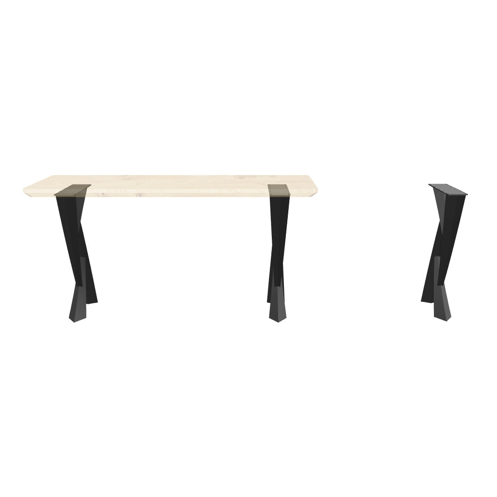 Console Table Legs 28H 14W Metal Handmade Furniture Legs 203 Draco