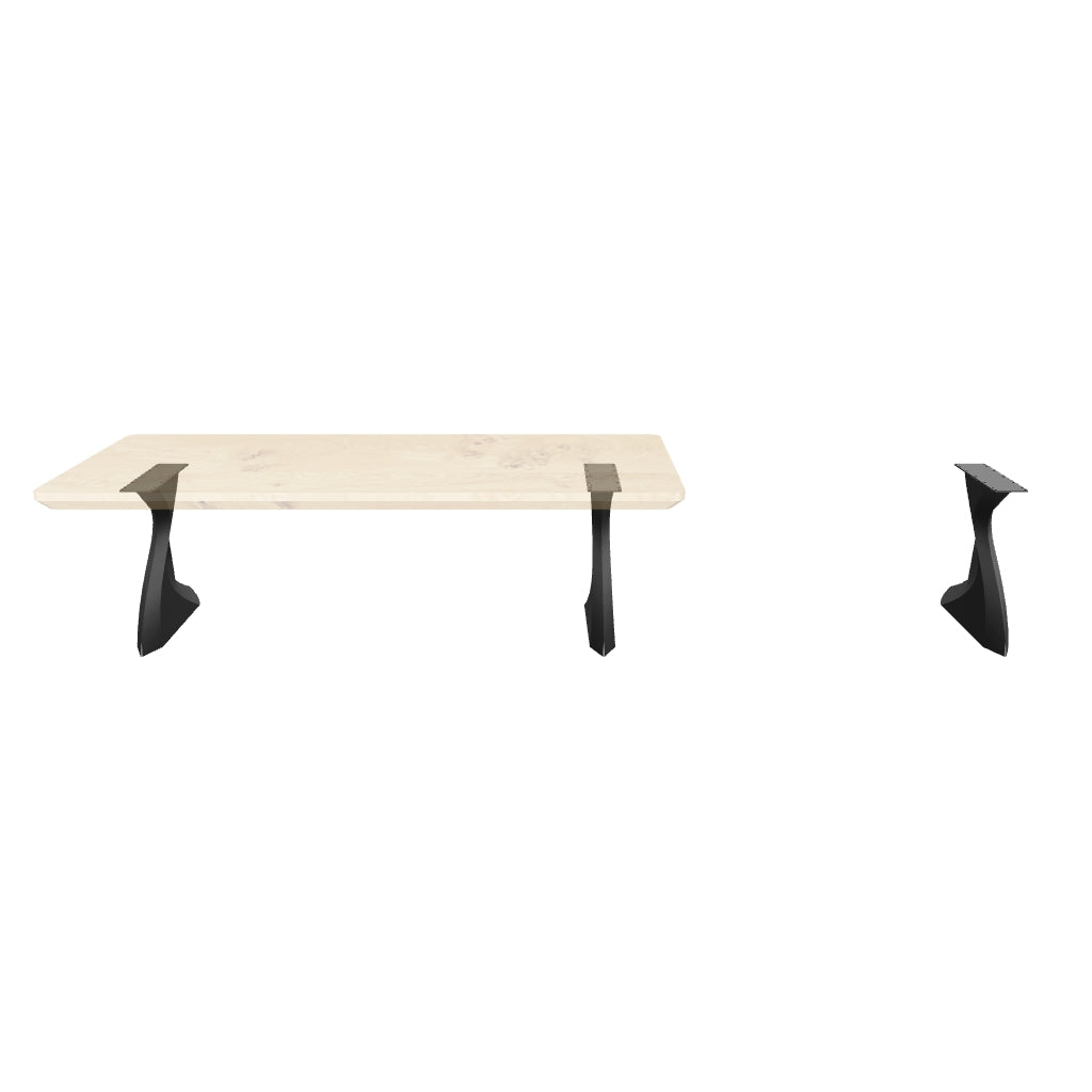 Coffee Table Legs 214 Botas 16H for Live Edge Tabletop