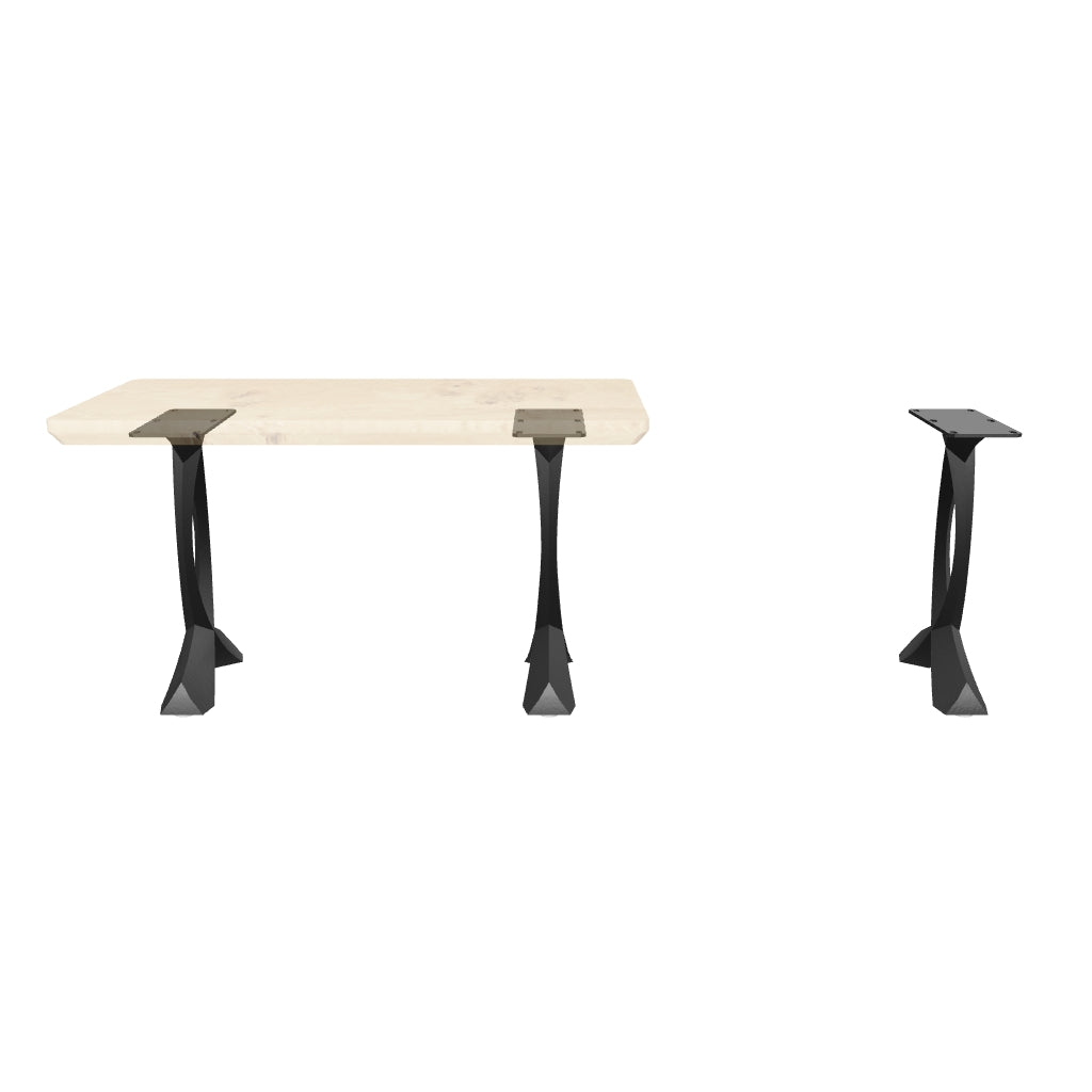 End Table Legs 219 Curva 20H Mid-Century Modern Style