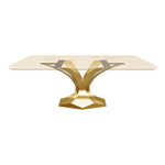 Gold Table Base 304 Dentro 28H for Luxurious Round Tabletop