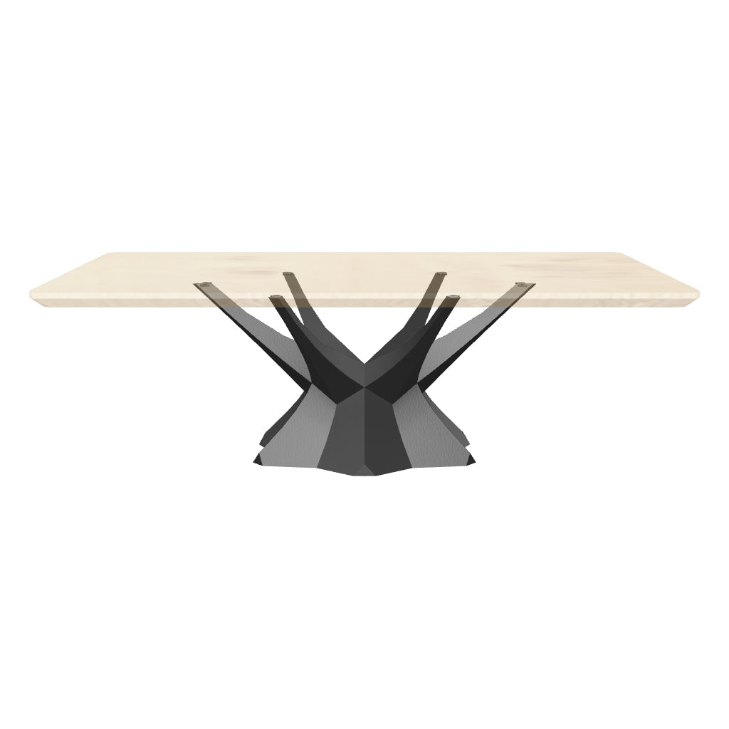 Table Base 324 Kruna 28H for Woodworking, Live Edge Top