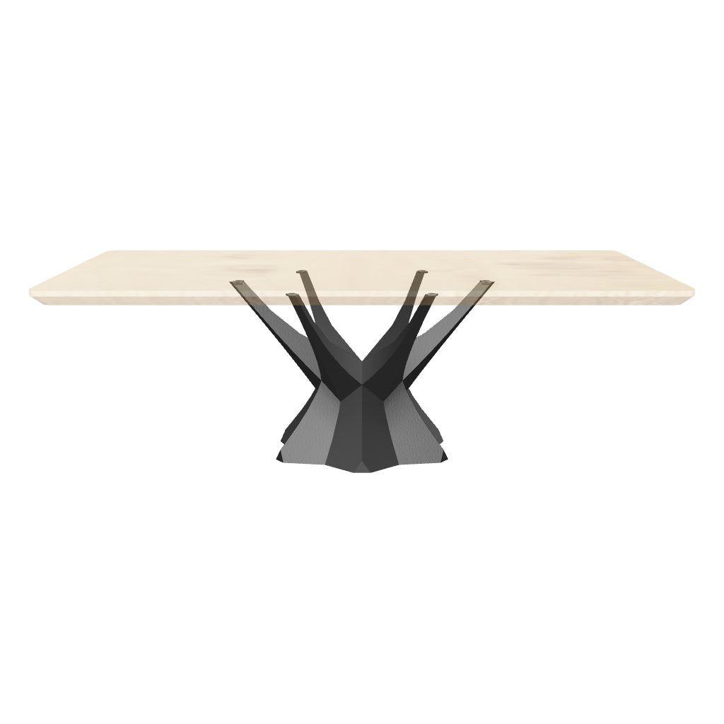 Table Base 324 Kruna 28H for Woodworking, Live Edge Top