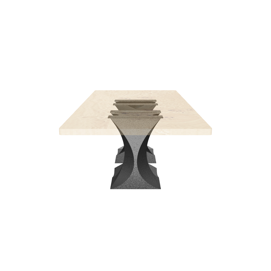 Table Base 326 Crest 28H Modern Metal Dining Furniture; base for glass top table; modern table base for glass top; dining table base for rectangle glass top;