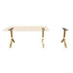 Gold Table Legs 430 Wishbone 28H DIY Brass Furniture