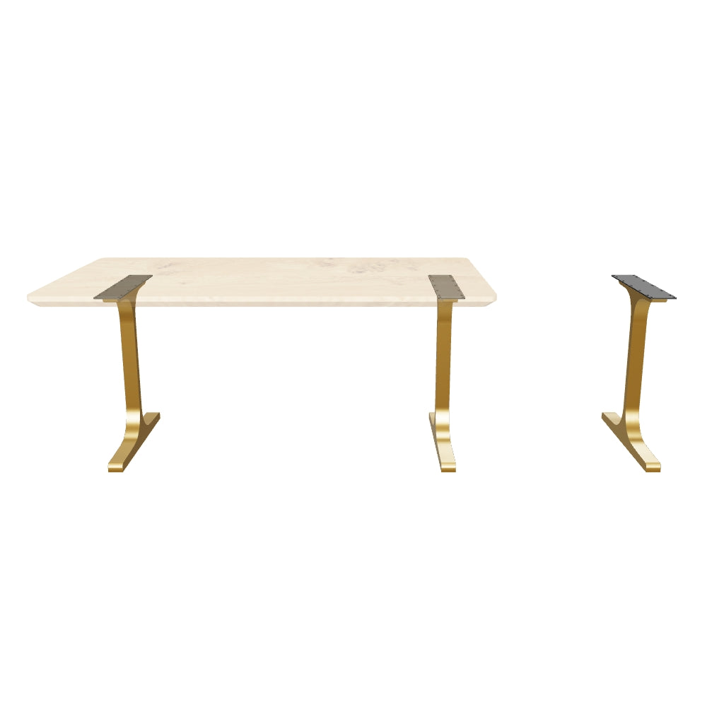 Gold Table Legs 431 Wineglass 28H Elegance Brass Furniture