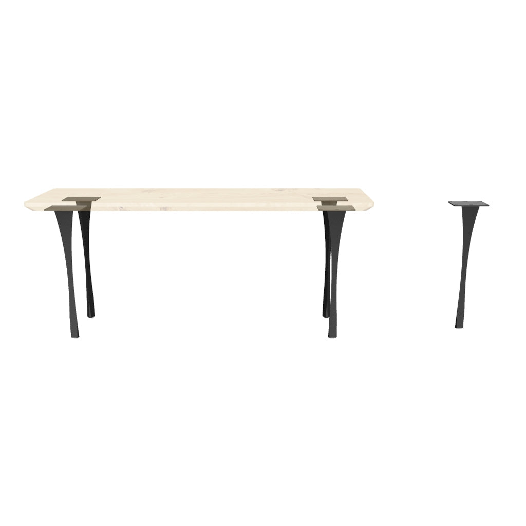 Desk Legs 501 Snello 28H Metal Handmade Modern Table Legs