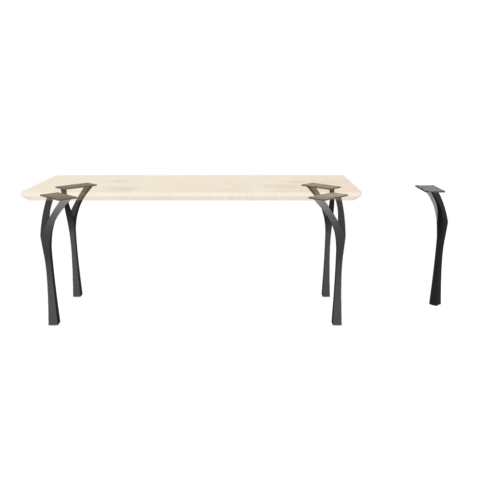 Desk Legs 508 Faras 28H Modern Metal Table Legs