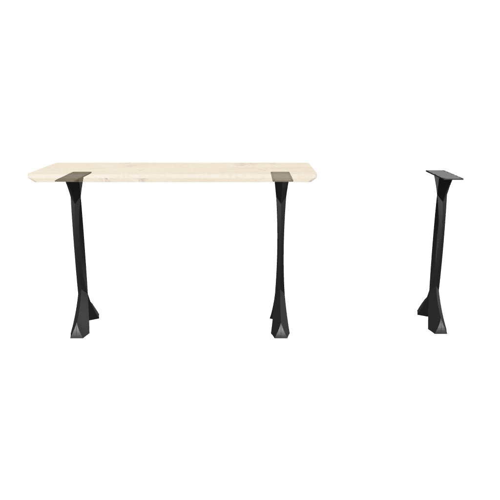 Counter Table Legs 602 Curva 36H DIY Metal Furniture - Flowyline