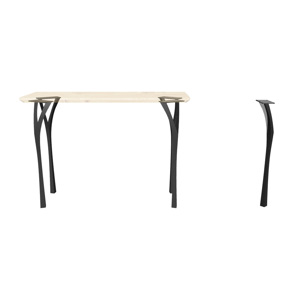 Counter & Bar Table Legs 606 Faras for Live Edge Tabletop