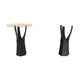 Counter Table Base 36" H Tree Trunk for Modern Metal Design - 608 Namu