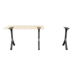 Composite AR image of wooden counter table and its metal counter table legs shown separately for clarity.