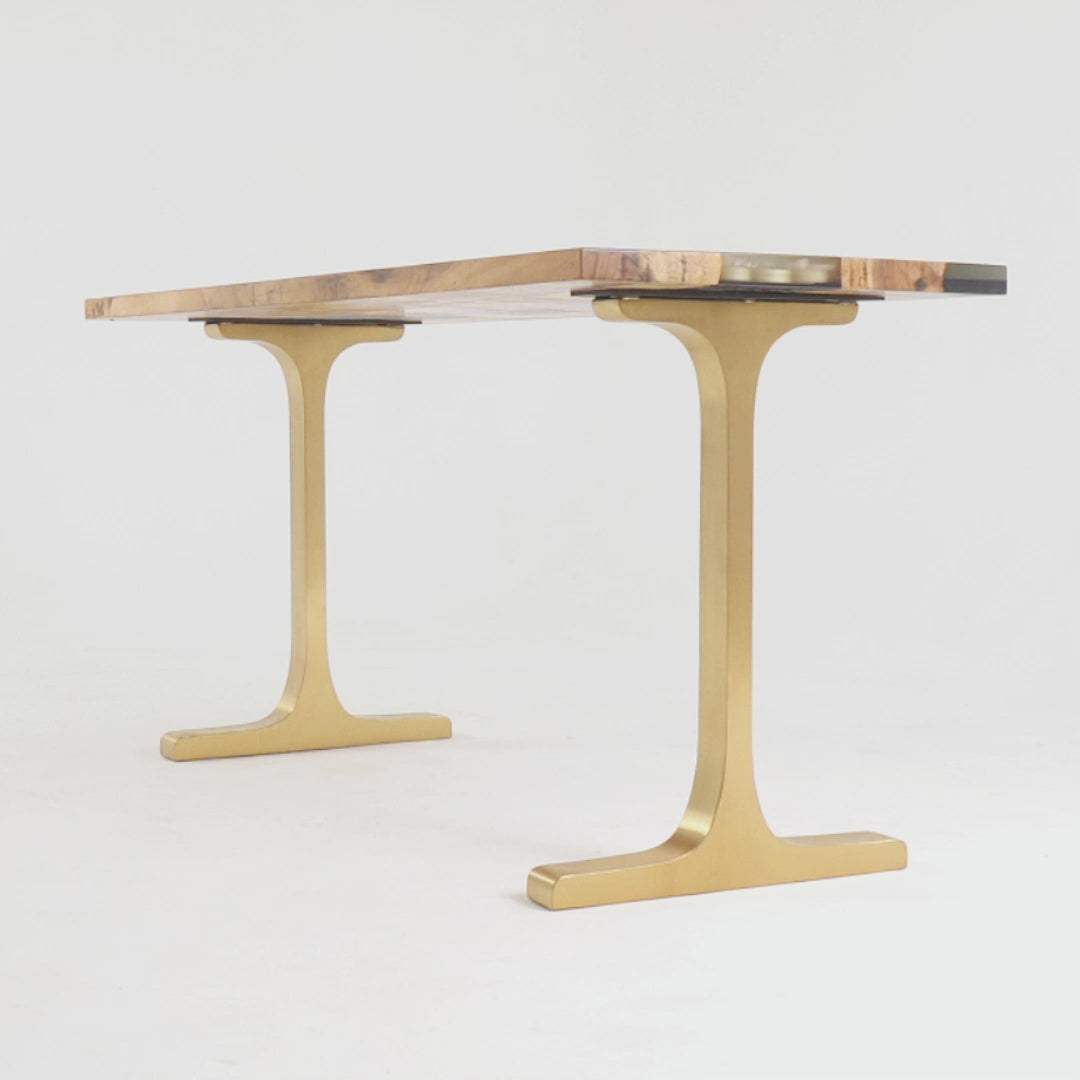 Gold Table Legs 431S Wineglass 28H Elegance Brass Furniture metal table legs desk legs flowyline design kitchen table dining table furniture standing desk legs modern desk office industrial & rustic style heavy duty