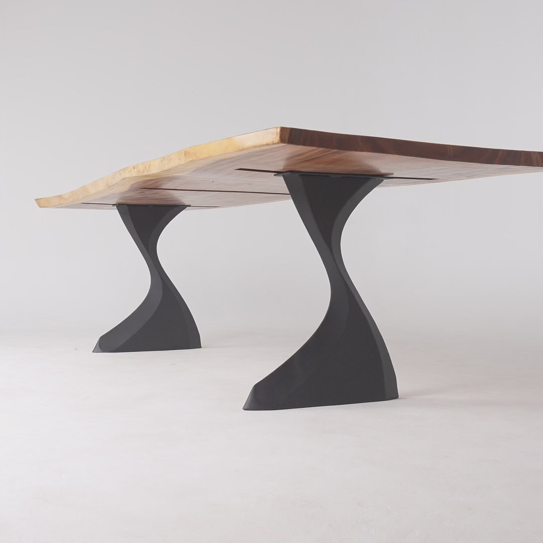 Metal Table Legs - 415 Botas - 22W, 28H inch - Set of 2 pcs round dining table desk legs woodwork steel table base handmade furniture iron table legs live edge hallway table wood table legs epoxy modern desk industrial & rustic style heavy duty