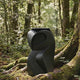 Metal Table Base 801 Owra 28.5" H – heavy-duty pedestal base featuring a sculptural owl-inspired silhouette in matte black powder-coated steel. This high-capacity metal base (1,000 lbs) provides a sturdy foundation specifically designed to support a heavy live-edge tabletop, thick marble slab, or glass top. A premium DIY steel table base and industrial furniture foundation that ensures steady support for custom dining room projects and professional commercial spaces.