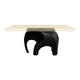 Metal End Table Base 802S Elephas 20" H – sculptural elephant-inspired pedestal base handcrafted from powder-coated steel. This sturdy metal base provides a solid foundation for custom side tables, nightstands, and entryway accent tables. A perfect DIY furniture base, metal coffee table base, and pedestal table base for minimalist or farmhouse interiors, designed as a heavy-duty steel table base for stone, glass, or wood tops.
