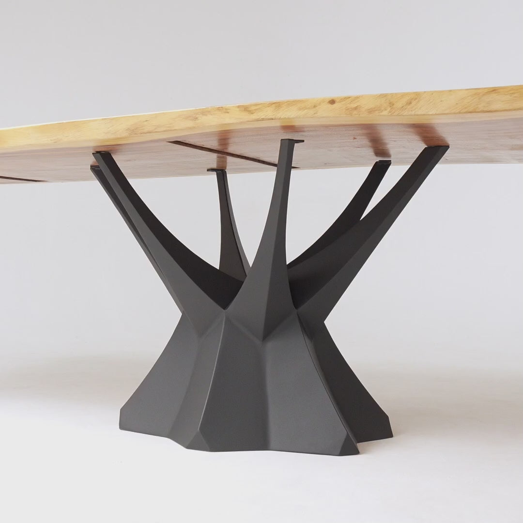 Table Base 324 Kruna 28H for Woodworking, Live Edge Top; dining table base only; dining table base; table base only; modern dining table base;