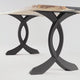 Metal Table Legs, DIY Steel Furniture of ✔️ FlowyLine Design for epoxy live edge top walnut wood slab curved shape bench Handmade modern kitchen mid century dining room idea industrial custom frame Black wooden desk antique woodworking decorative wrought iron how to make simple welded dining table Wayfair Amazon ikea