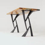Metal Console Table Legs - 203 Draco - 14W, 28H inch - Set of 2 pcs metal table legs coffee table counter table console table dining table side table mid century modern Wood Console Table NarrowLive Edge entryway table console table narrow diy round counter height table bar table