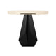 Metal Table Base 339 Facis 28.5" H – geometric pedestal base handcrafted from heavy-duty powder-coated steel in matte black. This sculptural metal base features sharp lines and a wide sturdy foundation (1,000 lbs capacity), specifically engineered to support a heavy live-edge tabletop, round wood top, or marble slab. A premium DIY steel table base and modern furniture foundation that brings a strong presence to custom dining room tables and creative studio spaces.