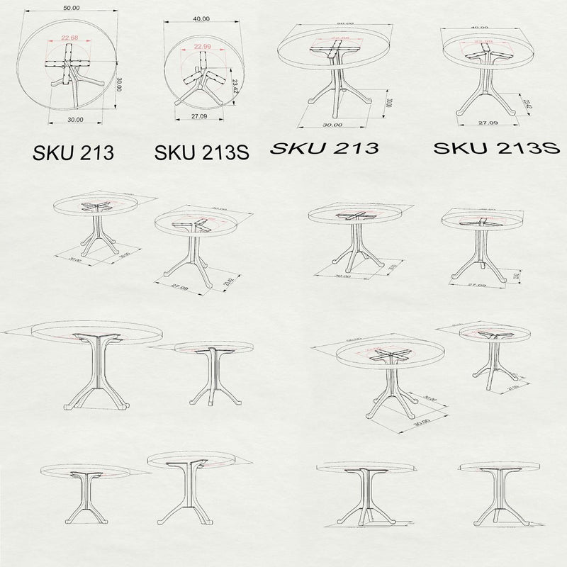 Table Base 213S Wishbone 28H for Round Dining Tabletop table base metal table base dining table base table base only