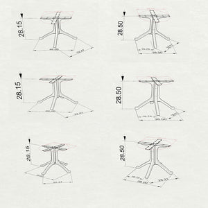 Table Base 213S Wishbone 28H for Round Dining Tabletop table base metal table base dining table base table base only