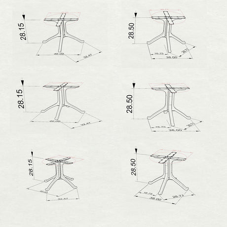 Table Base 213S Wishbone 28H for Round Dining Tabletop table base metal table base dining table base table base only