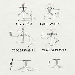 Table Base 213S Wishbone 28H for Round Dining Tabletop table base metal table base dining table base table base only