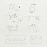 Metal Table Base - 305 Arco Base - 70, 21, 28H inch table legs pedestal table base round dining table tulip table trestle table dining table outdoor furniture steel table base mid century modern iron granite table base home and living industrial and rustic style heavy duty