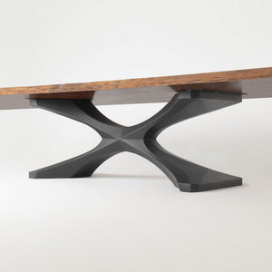 Table Base 306 Xerxes 28H Metal with X-Sharp Legs; base for glass dining table; base for glass table; table base for glass top; dining table base for glass top; glass dining table base;