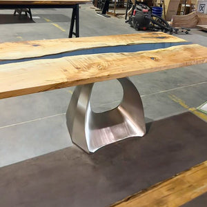 Silver Table Base 307 Tulipe 28H Luxurious Furniture round marble dining table with silver base marble table silver base