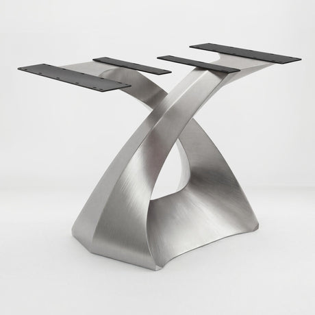 Silver Table Base 307 Tulipe 28H Luxurious Furniture round marble dining table with silver base marble table silver base