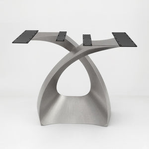 Silver Table Base 307 Tulipe 28H Luxurious Furniture round marble dining table with silver base marble table silver base