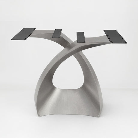 Silver Table Base 307 Tulipe 28H Luxurious Furniture round marble dining table with silver base marble table silver base