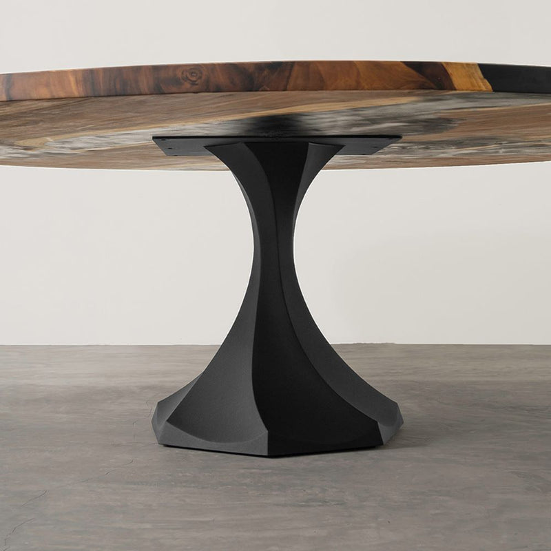Table Base 321 Lithe 28H Metal Tulip Furniture Design; farm table base; farmhouse table with white base; flat tech table base; flat table base;