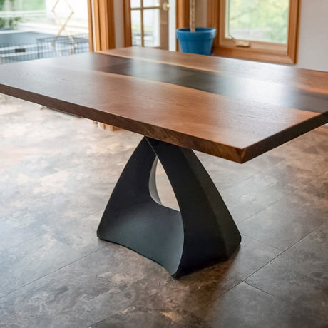 Metal Table Base - 323 Tulipe - 20, 20, 28H inch dining table base tulip Pedestal table Base wooden metal diy table base farmhouse table legs wood table base home and living industrial and rustic style heavy duty