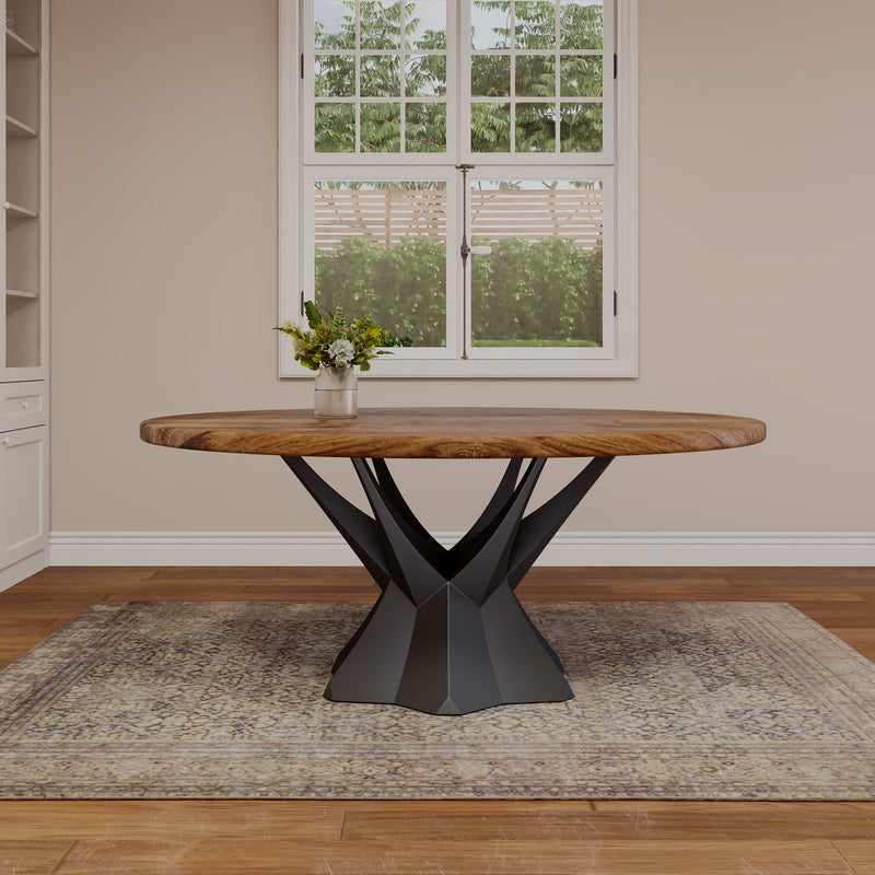 Fixed Table Base Table Base 324 Kruna 28H for Live Edge Top - Flowyline Design