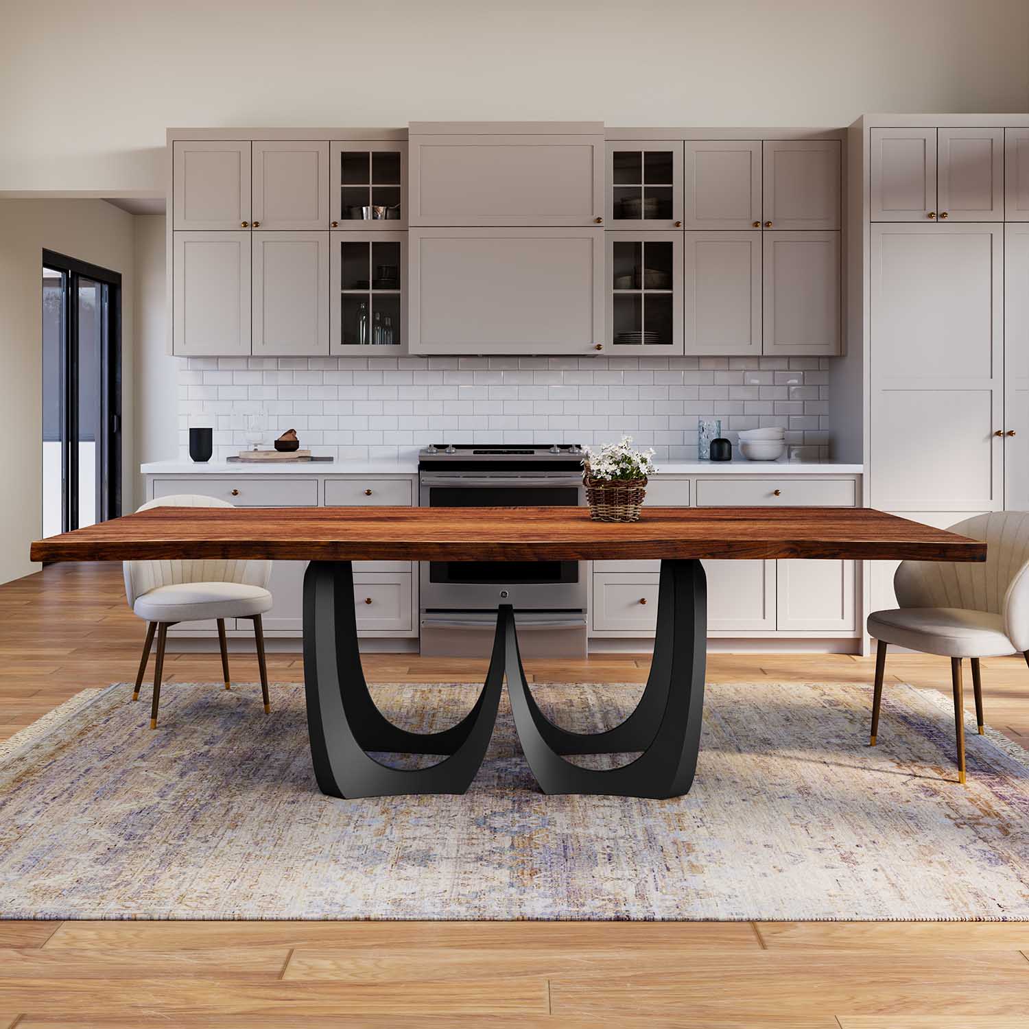 Table Base 332 Atlas 28H Modern Metal Furniture Legs - Flowyline